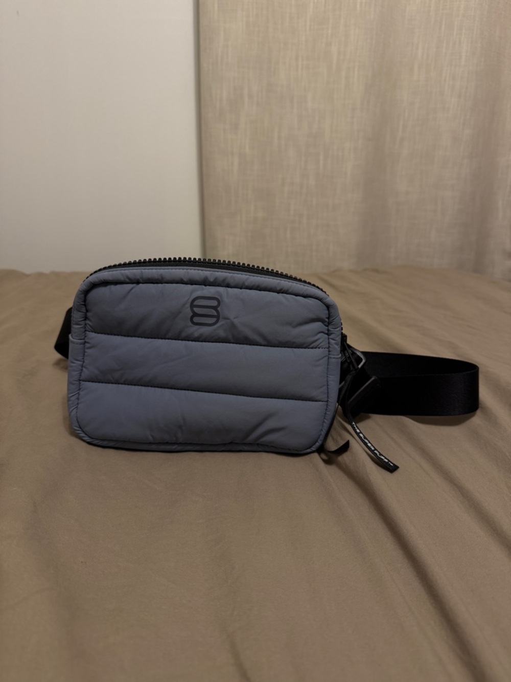 Aritzia Quilted Crossbody Belt Bag in Slate Gray